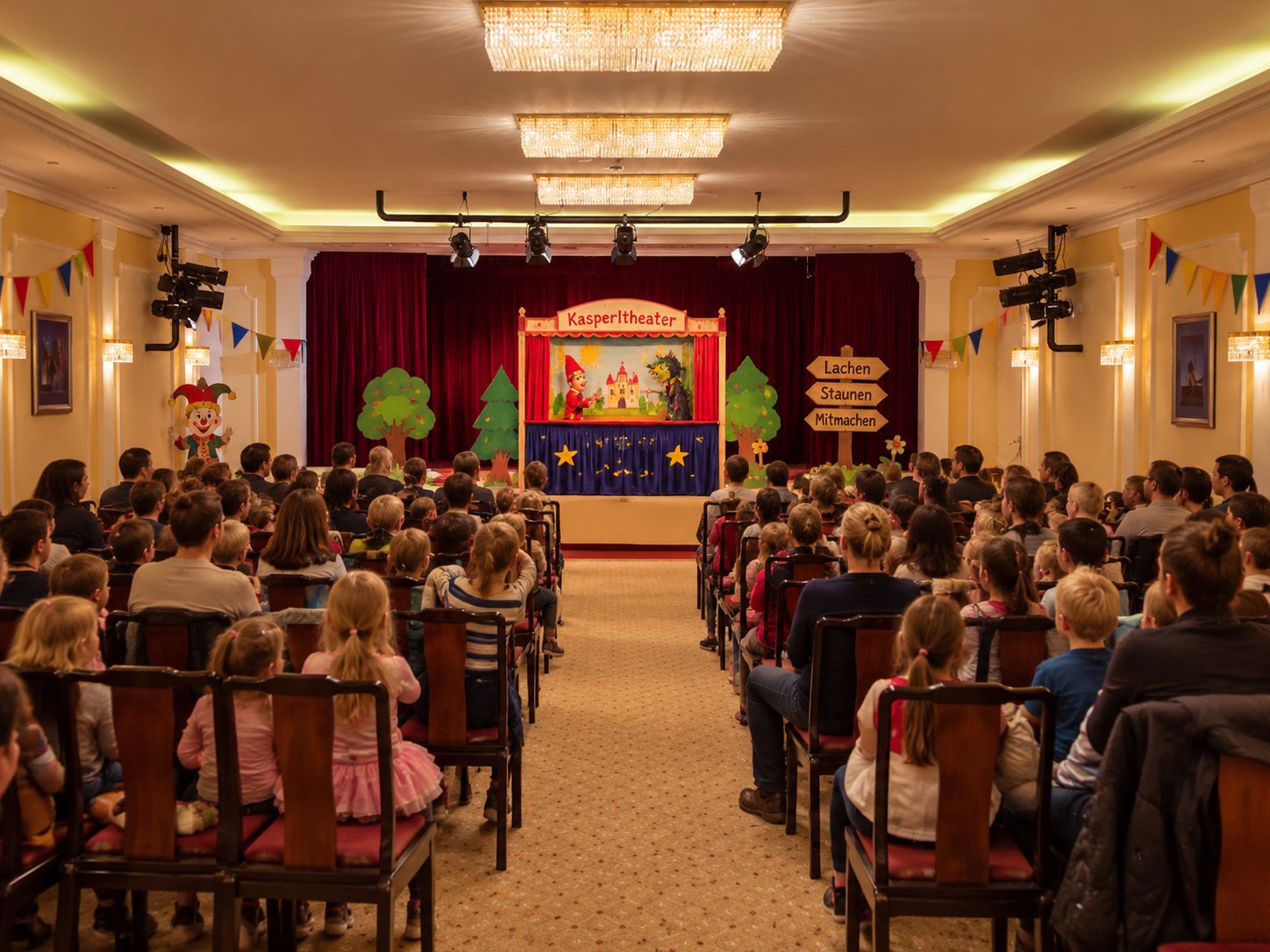 Kinder schauen einer Aufführung zu